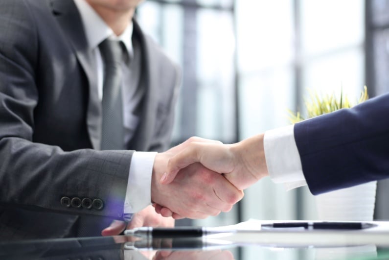 Businessmen handshake