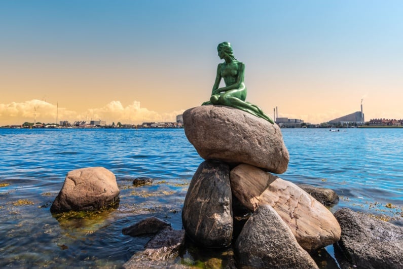 Statue of the Little Mermaid in Copenhagen