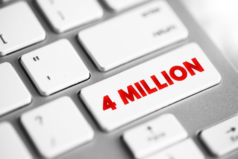 4 million printed on enter key