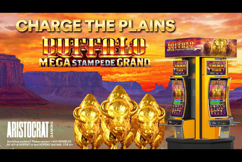 Aristocrat Gaming releases new 'Buffalo Mega Stampede Grand' slot
