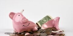 Broken piggy bank