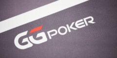 GGPoker logo on poker table