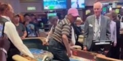 Man on casino table