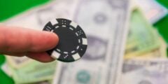 Poker chips and money