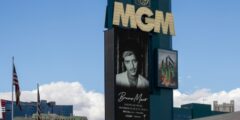 Bruno Mars ad on MGM sign