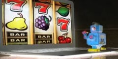 Robot playing slots